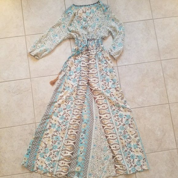 Floral Chiffon Maxi Boho Beach Summer Dress! - Picture 3 of 7